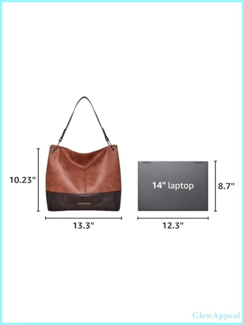 Chic Hobo Bag Slouchy Shoulder Tote Vegan Leather